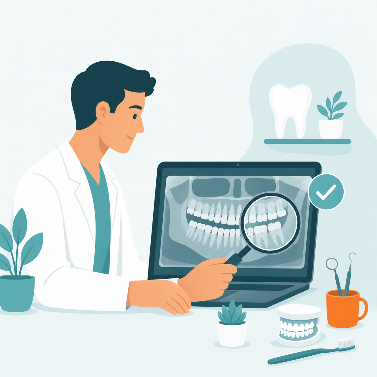 Deep cleaning second opinion — licensed dentist reviewing dental x-rays online